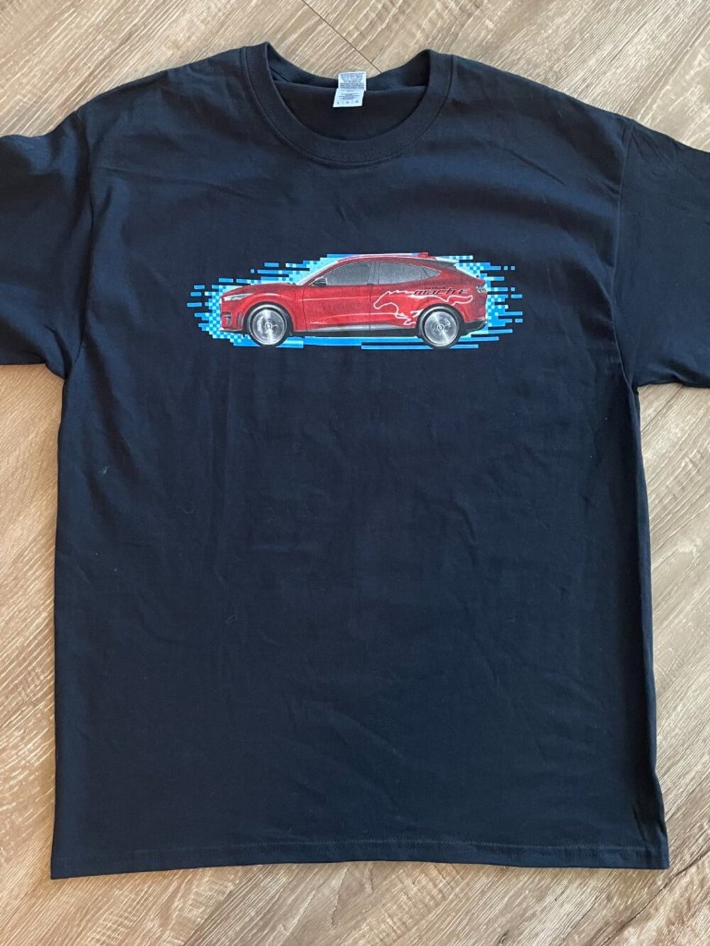 Ford Mustang 2021 T-Shirt Black Mens Size L Promo Mach-E Graphic Pre-owned Tee